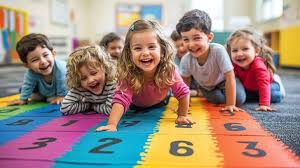 Kids painting with fingers